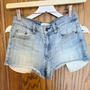 Talula Light Wash Denim Athletic Shorts - Women